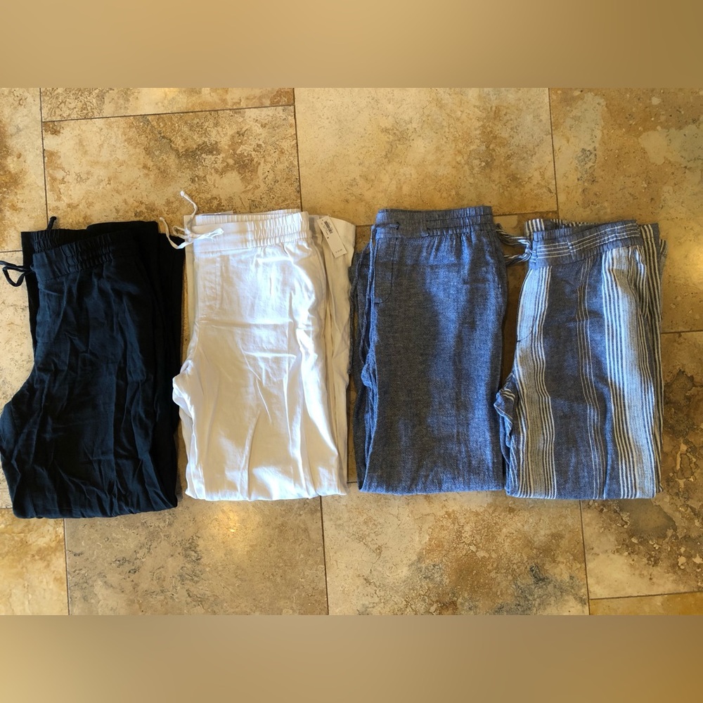 Women’s Old Navy Linen Pants Size M Set of 4
